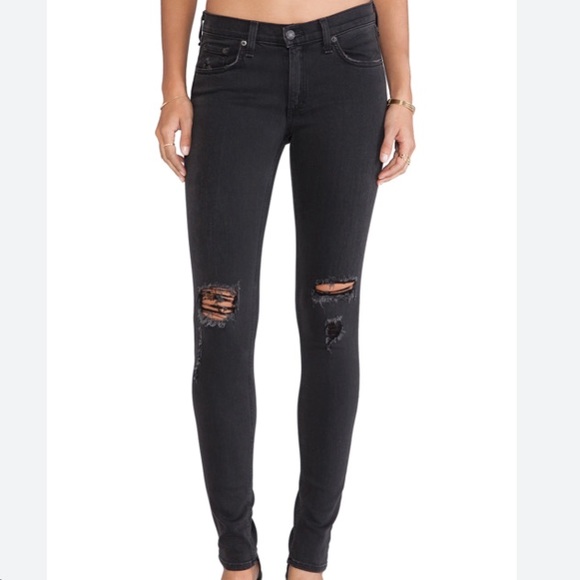 Rag & Bone Destroyed Skinny Jean - Picture 4 of 10